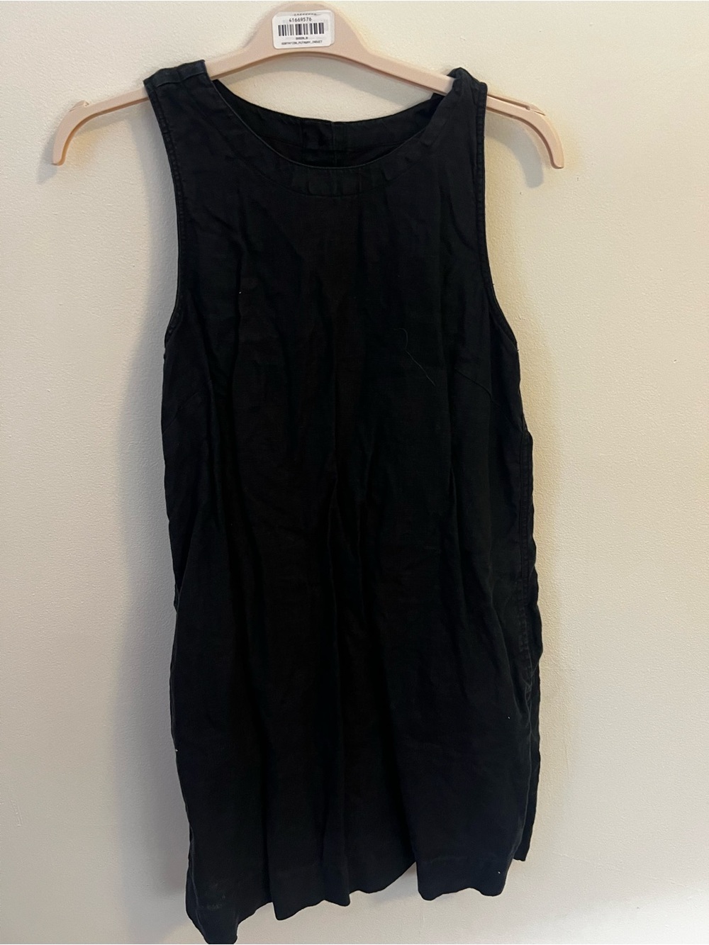 J. Crew Black Sleeveless Shift Mini Dress